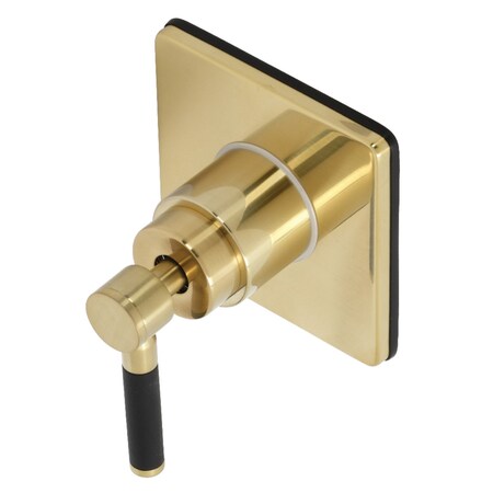 Kingston Brass KS3047DKL Single-Handle Three-Way Diverter Valve with Trim Kit, Brushed Brass KS3047DKL
